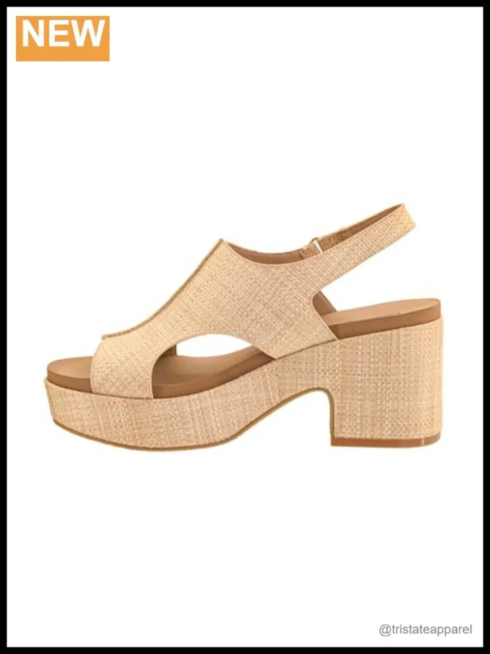 Corkys Footwear Miss Carley Platform Sandal 3 Inch Peep Toe Slingback Heeled